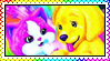 A deviant art stamp of a Lisa Frank kitten and puppy.