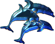 Transparent gif of some chrome dolphin balloons