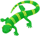 A transparent image of a green lizard toy.