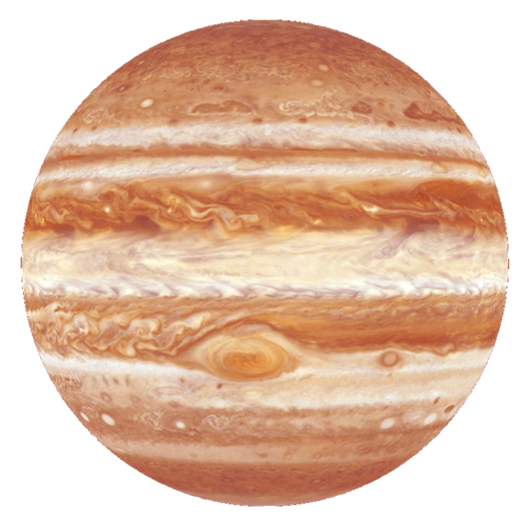 A transparent image of the planet Jupiter.